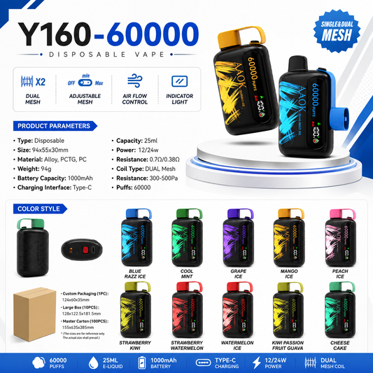 AAOK 60k Puffs Black Edition Vape | Dubai Vape Magic