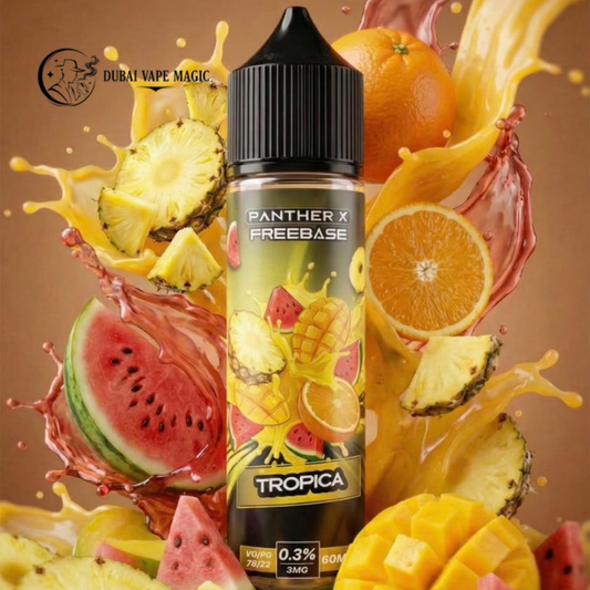 Panther X Freebase E-Liquid 60ml 12mg Peach Apricot available at Dubai Vape Magic UAE