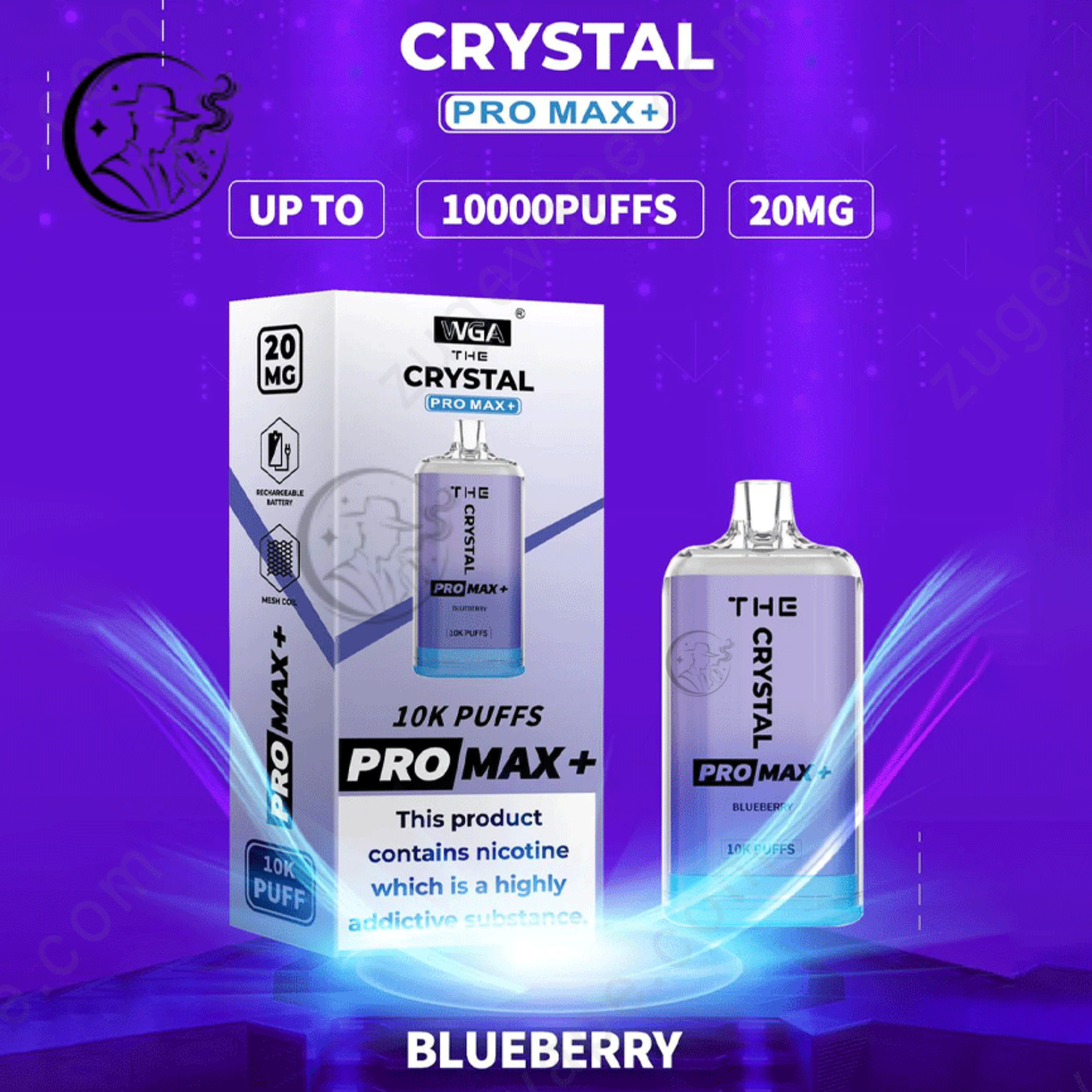 WGA Crystal Pro Max Extra 10000 Puffs Vape UAE Dubai
