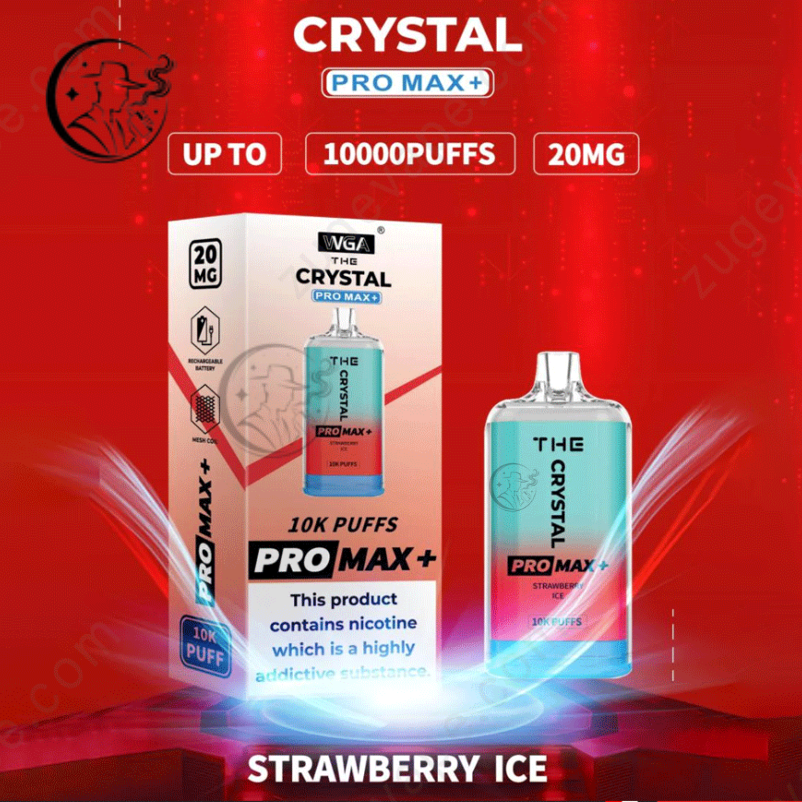 WGA Crystal Pro Max Extra 10000 Puffs Vape UAE Dubai