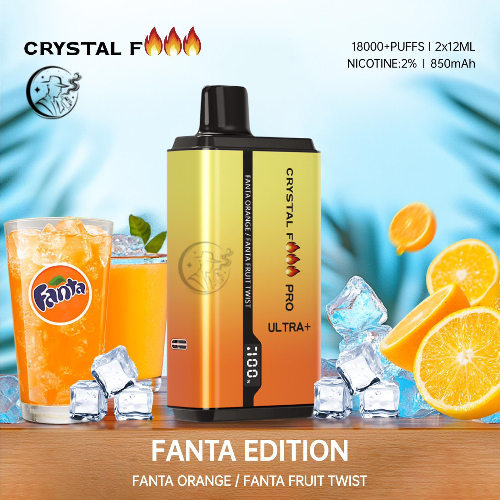 CRYSTAL Fire Pro Ultra 18000 Puffs Vape UAE – Buy Online