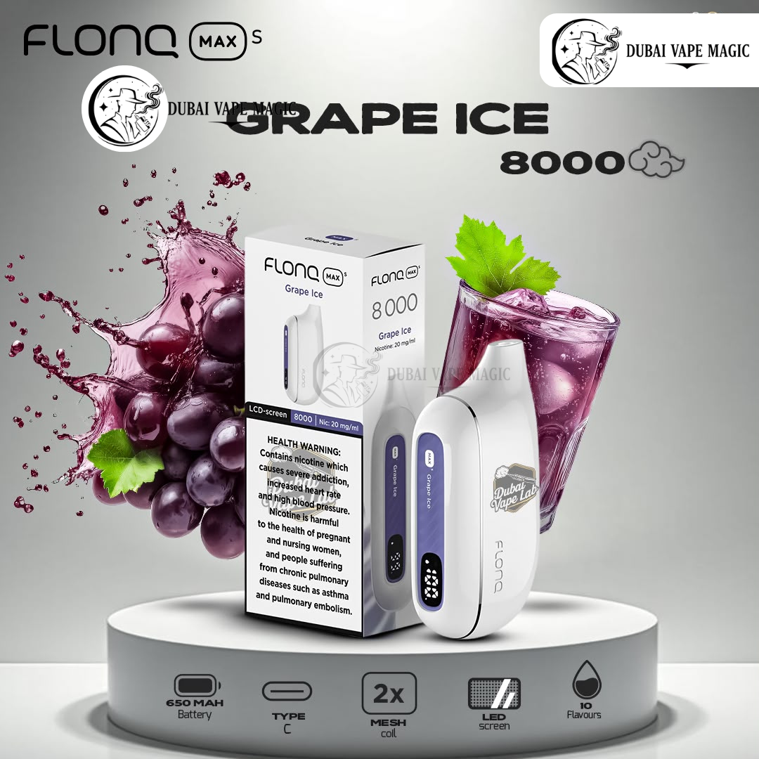 FLONQ Max S 8000 Puffs Disposable Vape – Premium Smart Vape in Dubai