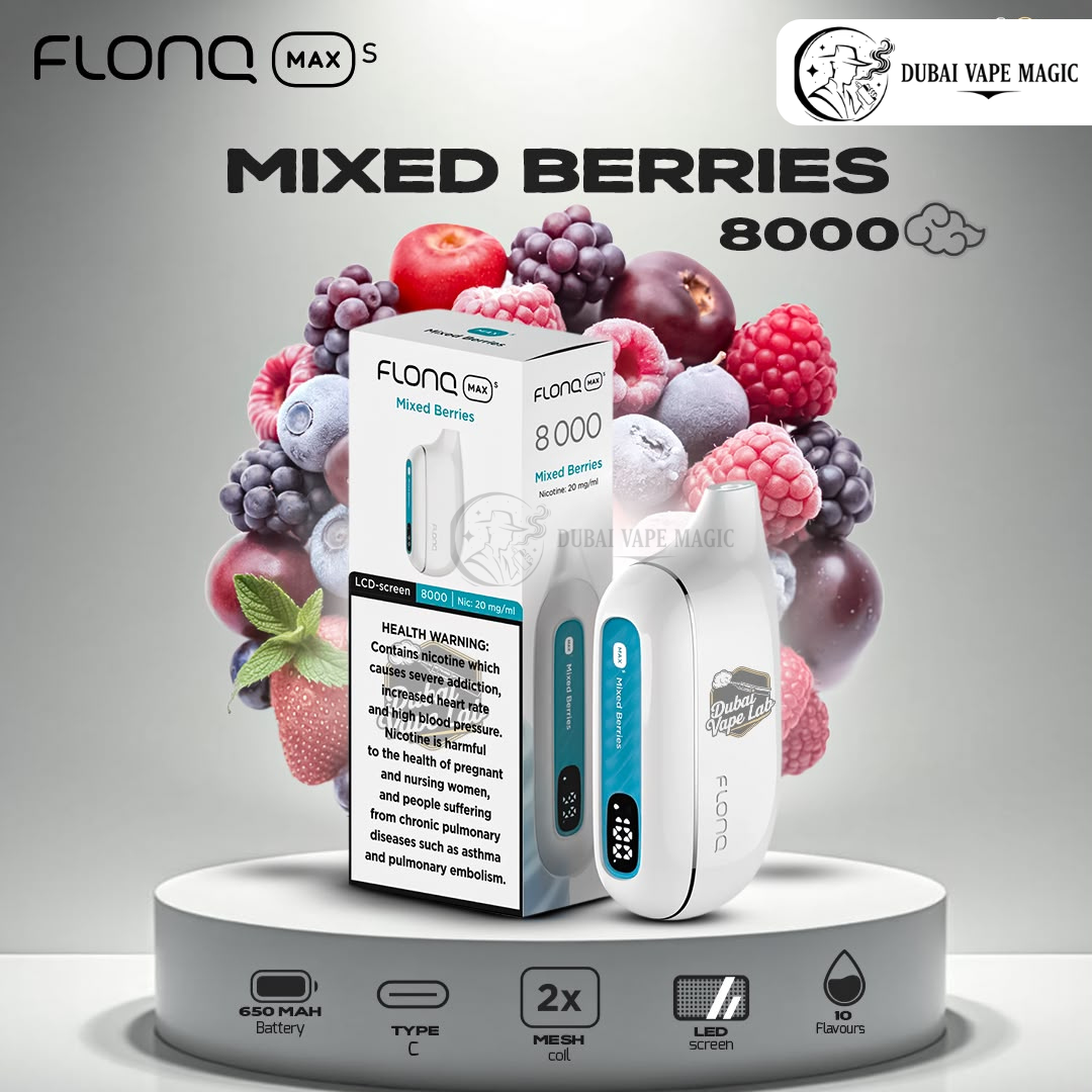 FLONQ Max S 8000 Puffs Disposable Vape – Premium Smart Vape in Dubai