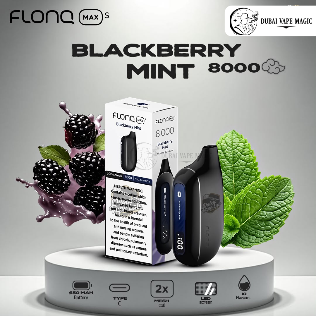 FLONQ Max S 8000 Puffs Disposable Vape – Premium Smart Vape in Dubai