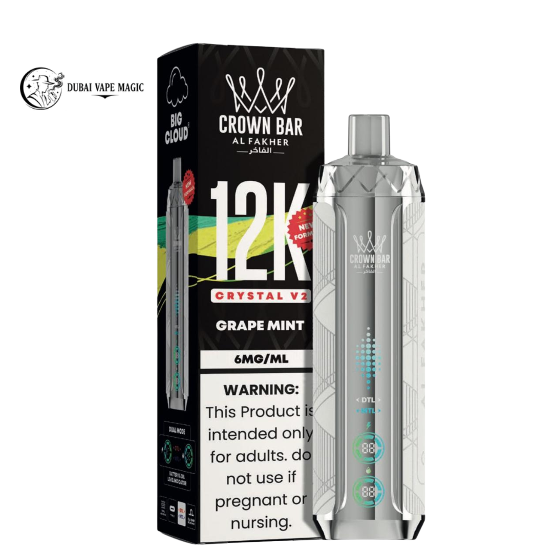 Al Fakher Crown Bar 12K Crystal V2 Vape Dubai | 12000 Puffs