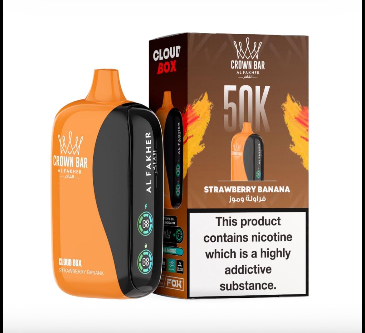 Al Fakher Crown Bar Cloud Box 50K Disposable Vape All Flavors Dubai Vape Magic
