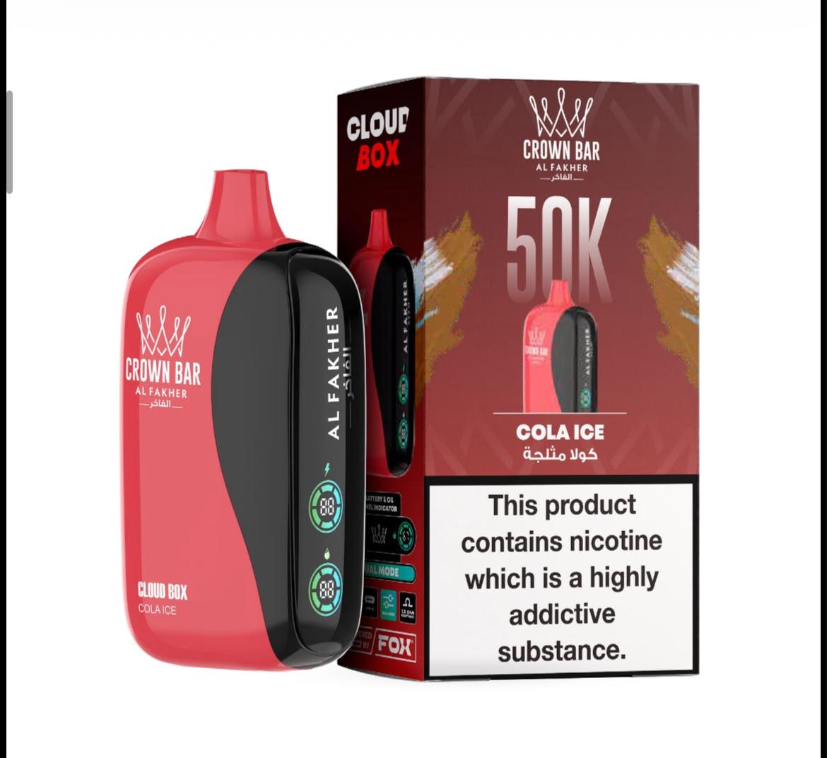 Al Fakher Crown Bar Cloud Box 50K Disposable Vape All Flavors Dubai Vape Magic