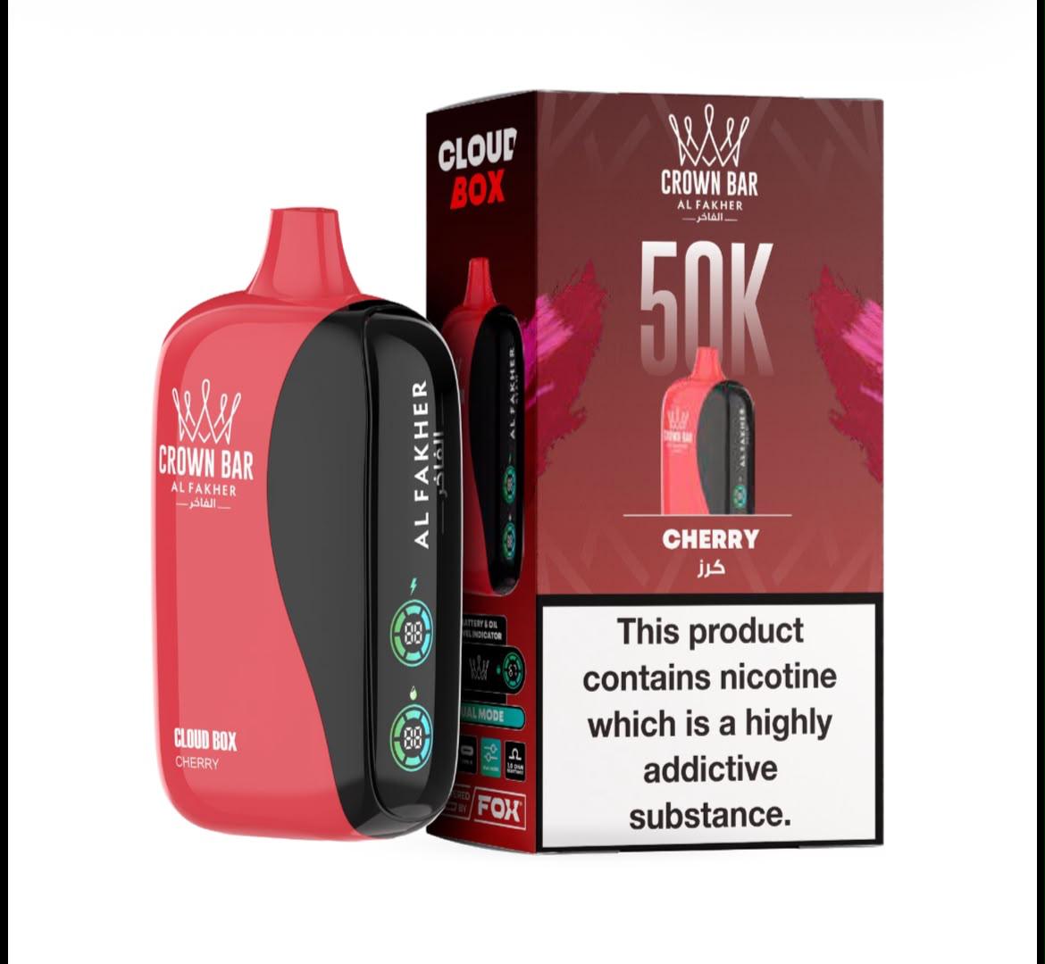 Al Fakher Crown Bar Cloud Box 50K Disposable Vape All Flavors Dubai Vape Magic