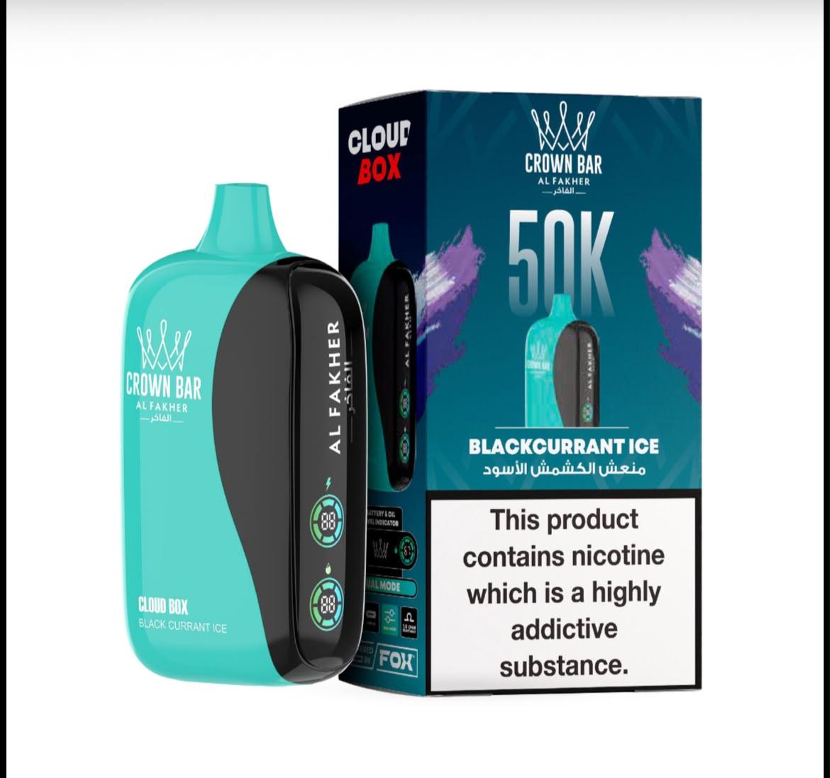 Al Fakher Crown Bar Cloud Box 50K Disposable Vape All Flavors Dubai Vape Magic