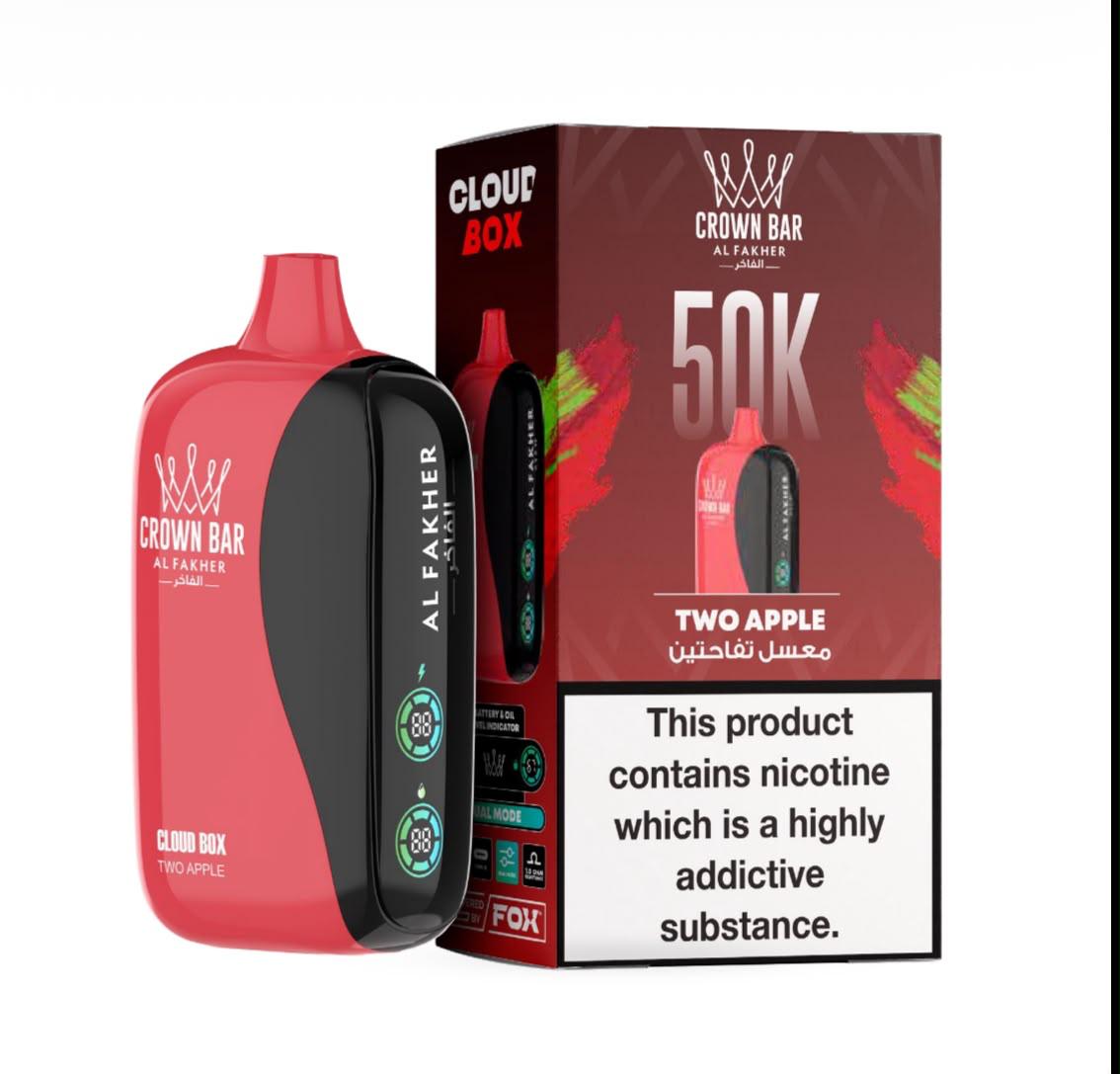 Al Fakher Crown Bar Cloud Box 50K Disposable Vape All Flavors Dubai Vape Magic