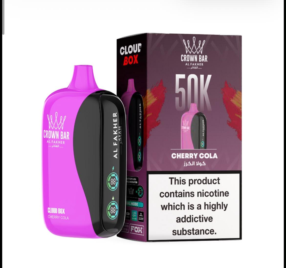 Al Fakher Crown Bar Cloud Box 50K Disposable Vape All Flavors Dubai Vape Magic