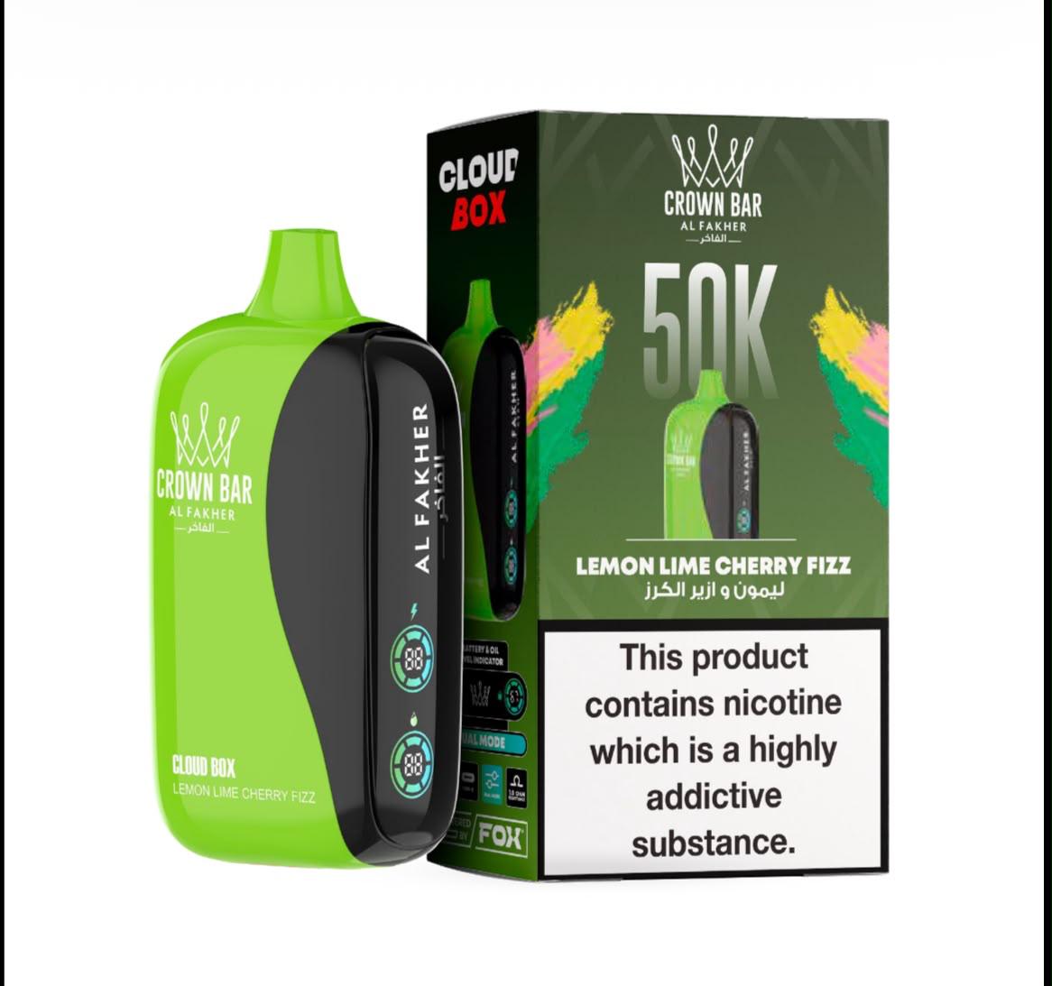 Al Fakher Crown Bar Cloud Box 50K Disposable Vape All Flavors Dubai Vape Magic