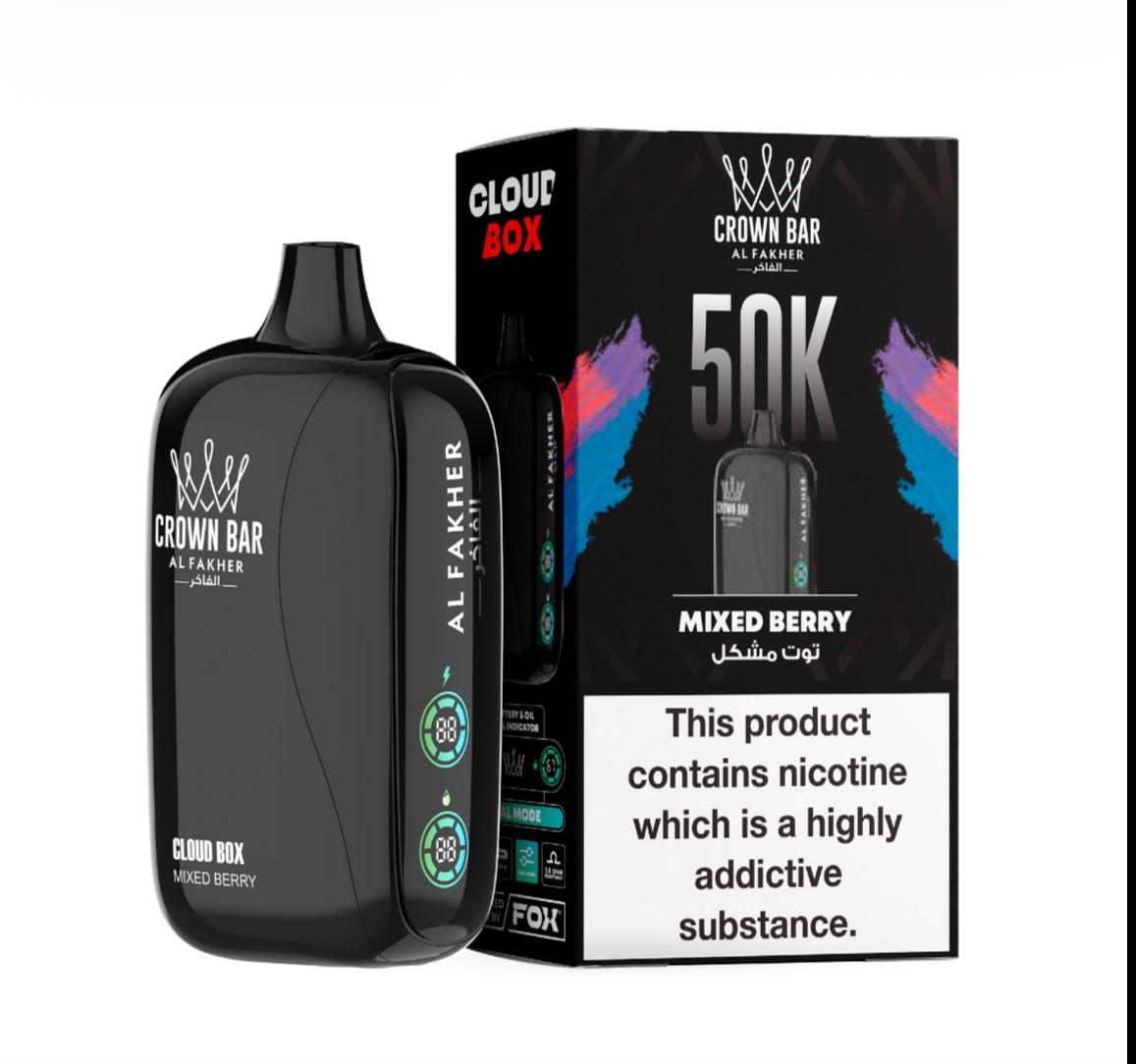 Al Fakher Crown Bar Cloud Box 50K Disposable Vape All Flavors Dubai Vape Magic