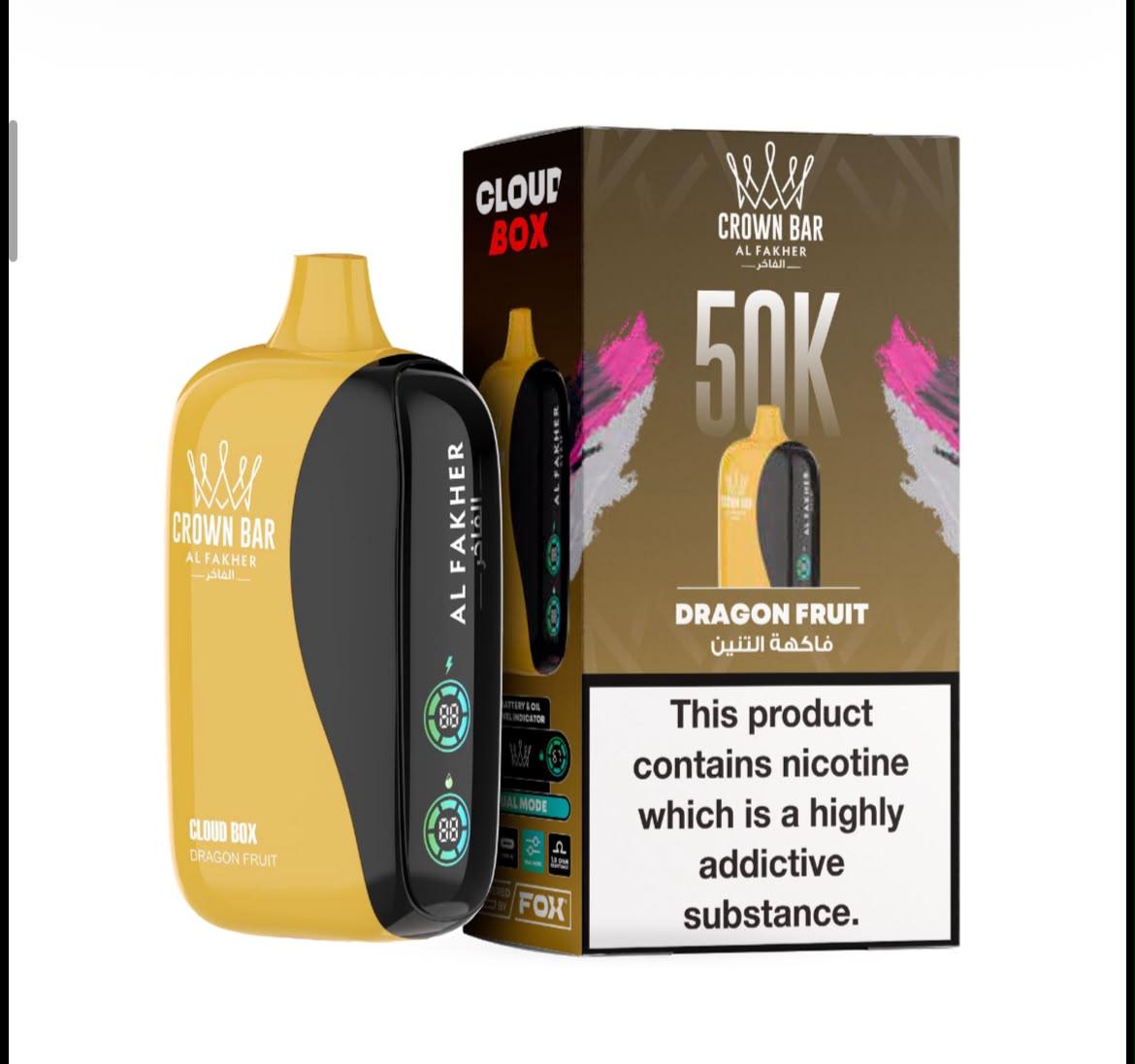 Al Fakher Crown Bar Cloud Box 50K Disposable Vape All Flavors Dubai Vape Magic