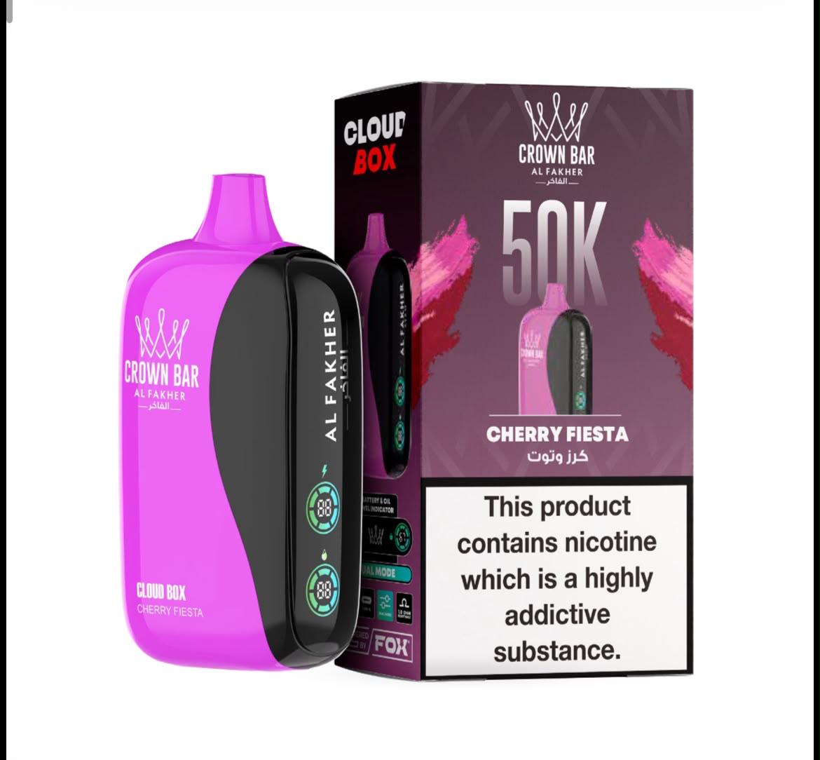 Al Fakher Crown Bar Cloud Box 50K Disposable Vape All Flavors Dubai Vape Magic