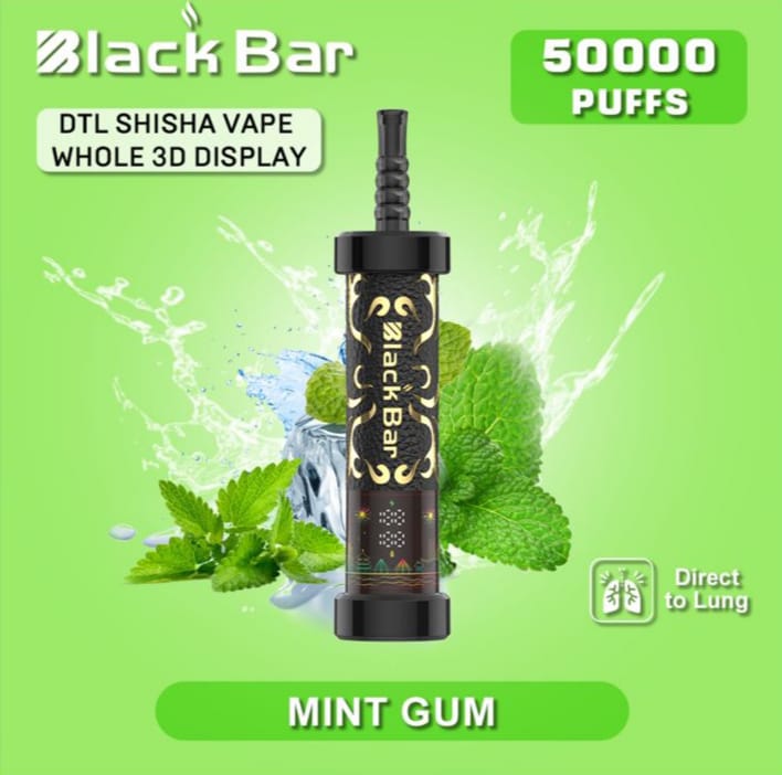 Black Bar 50000 Puffs DTL Shisha Vape | Dubai Vape Magic