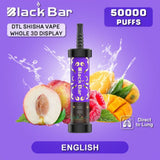 Black Bar 50000 Puffs DTL Shisha Vape | Dubai Vape Magic
