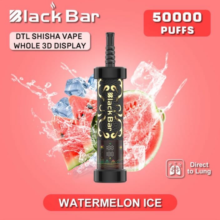 Black Bar 50000 Puffs DTL Shisha Vape | Dubai Vape Magic