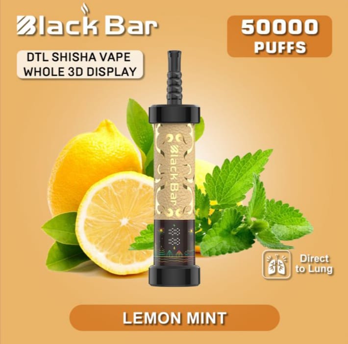 Black Bar 50000 Puffs DTL Shisha Vape | Dubai Vape Magic