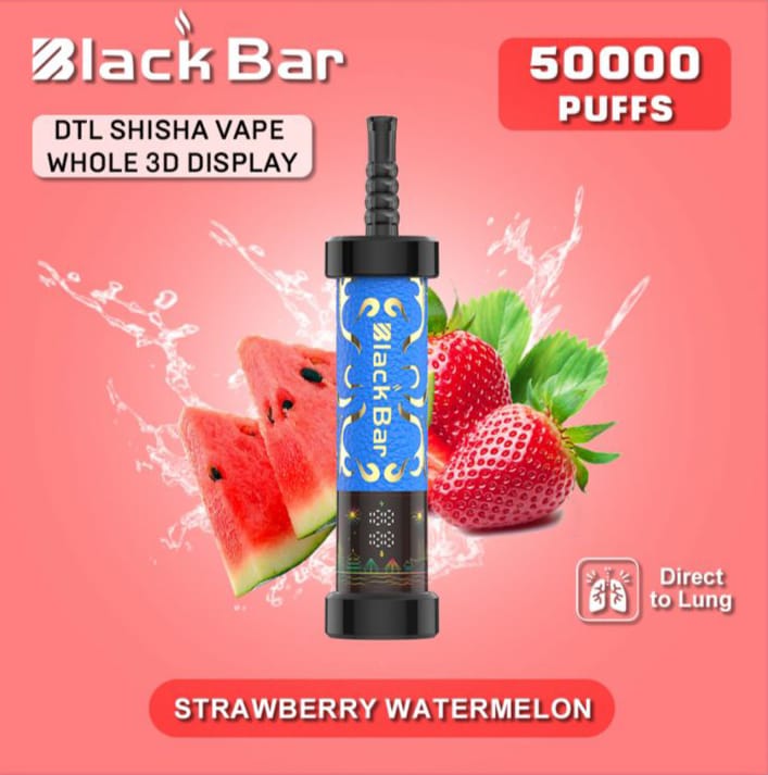 Black Bar 50000 Puffs DTL Shisha Vape | Dubai Vape Magic