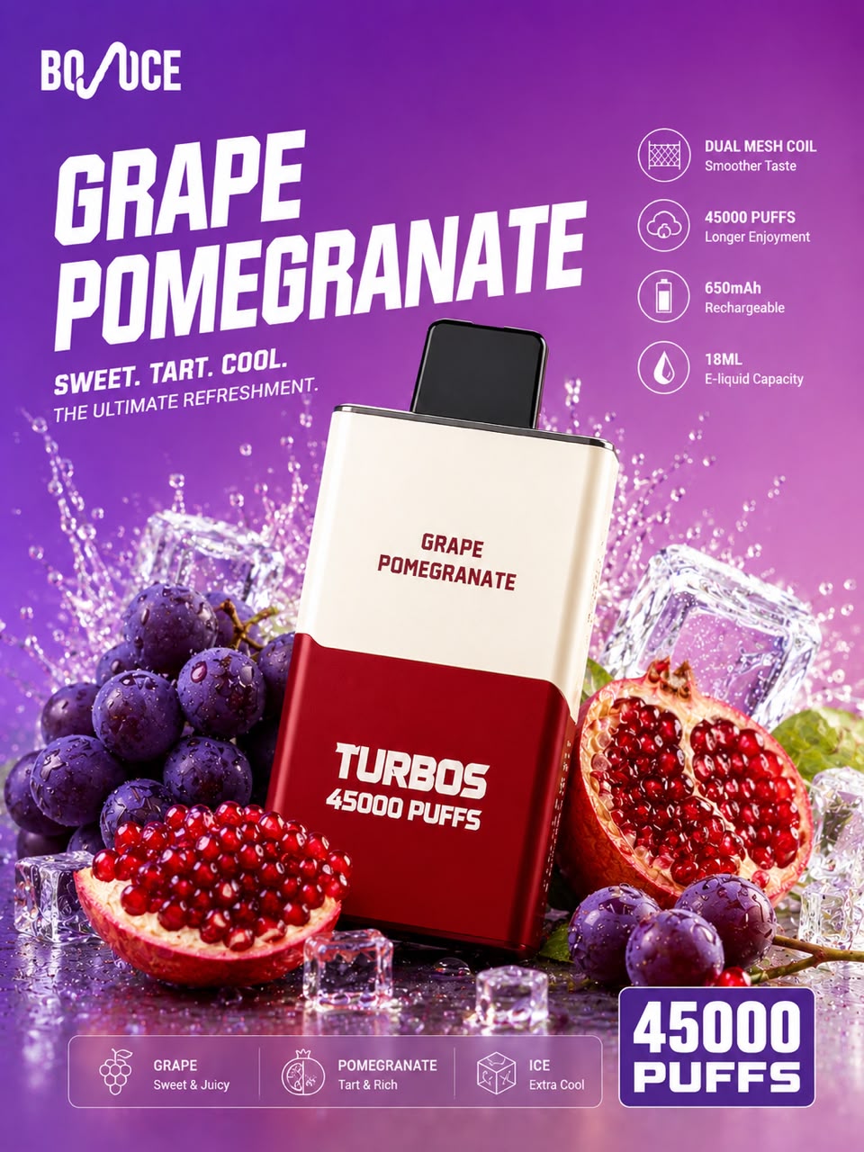 Bounce Turbos 45000 Puffs Disposable Vape | Dubai Vape Magic