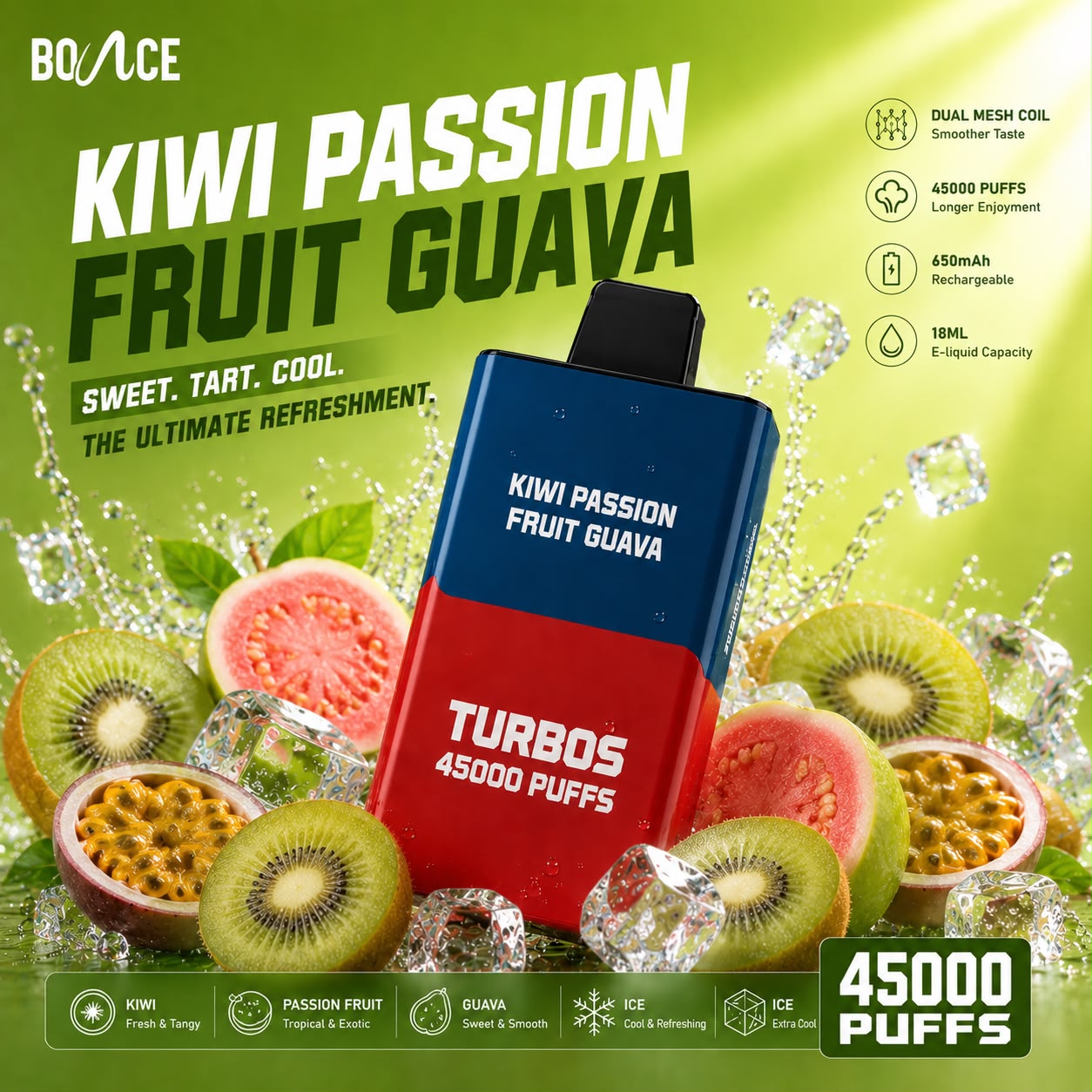 Bounce Turbos 45000 Puffs Disposable Vape | Dubai Vape Magic