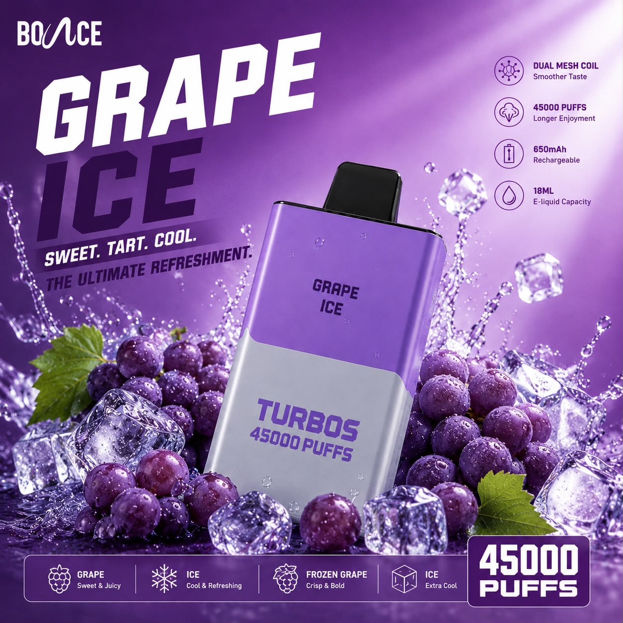 Bounce Turbos 45000 Puffs Disposable Vape | Dubai Vape Magic