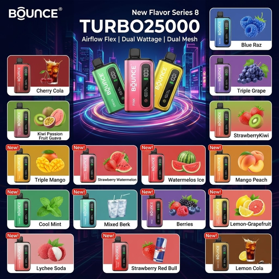 Buy Bounce Turbo 25000 Puffs Disposable Vape in Dubai