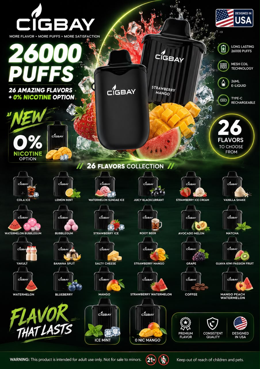 Buy Cigbay 26000 Puffs Vape Pods in Dubai