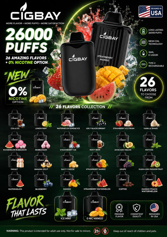 Buy Cigbay 26000 Puffs Vape Pods in Dubai