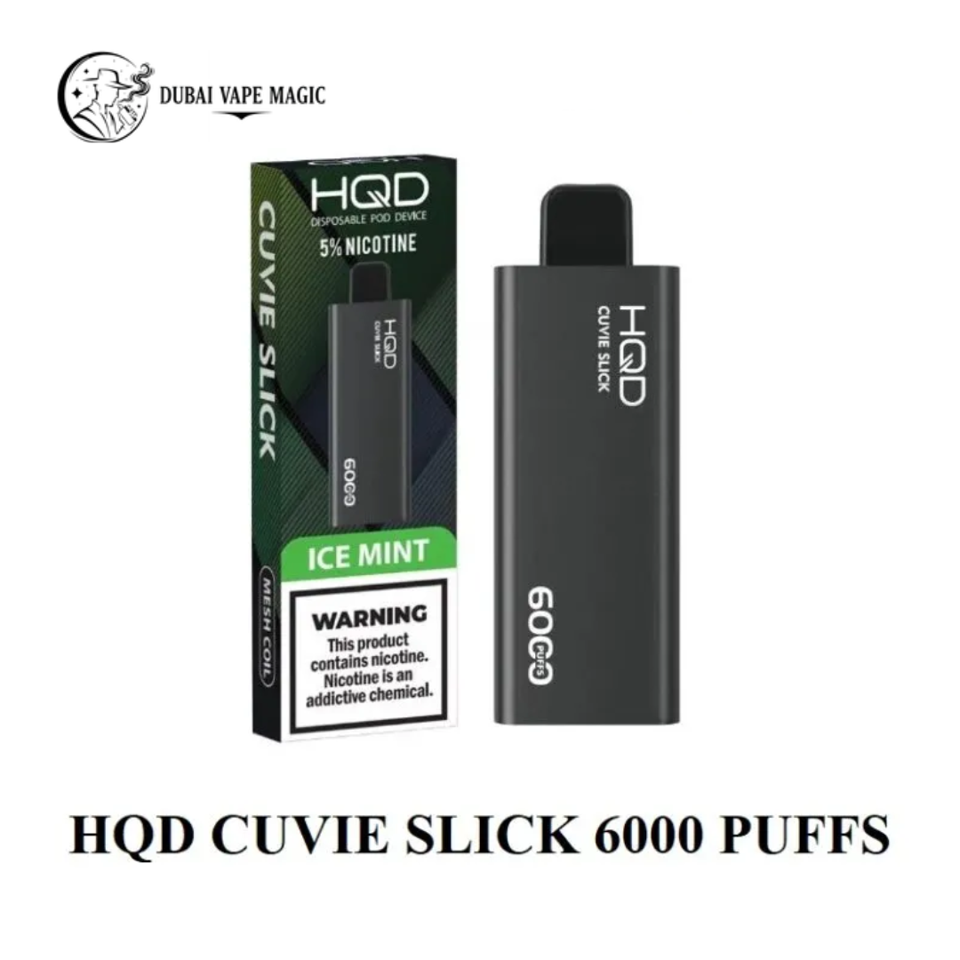 Buy HQD Cuvie Slick 6000 5% (50mg) Vape | Dubai Vape Magic