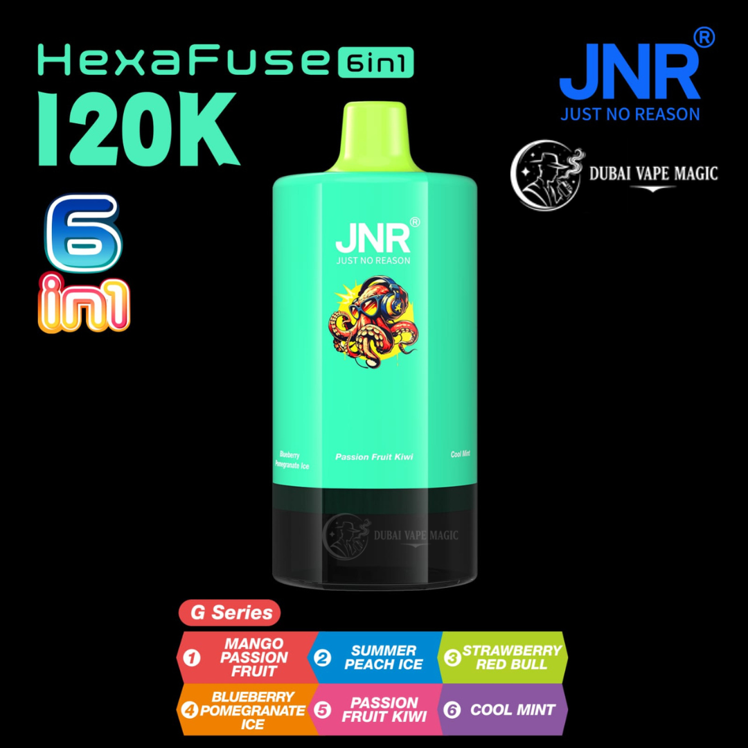 Buy JNR HexaFuse 6in1 120K Disposable Vape | Dubai Vape Magic
