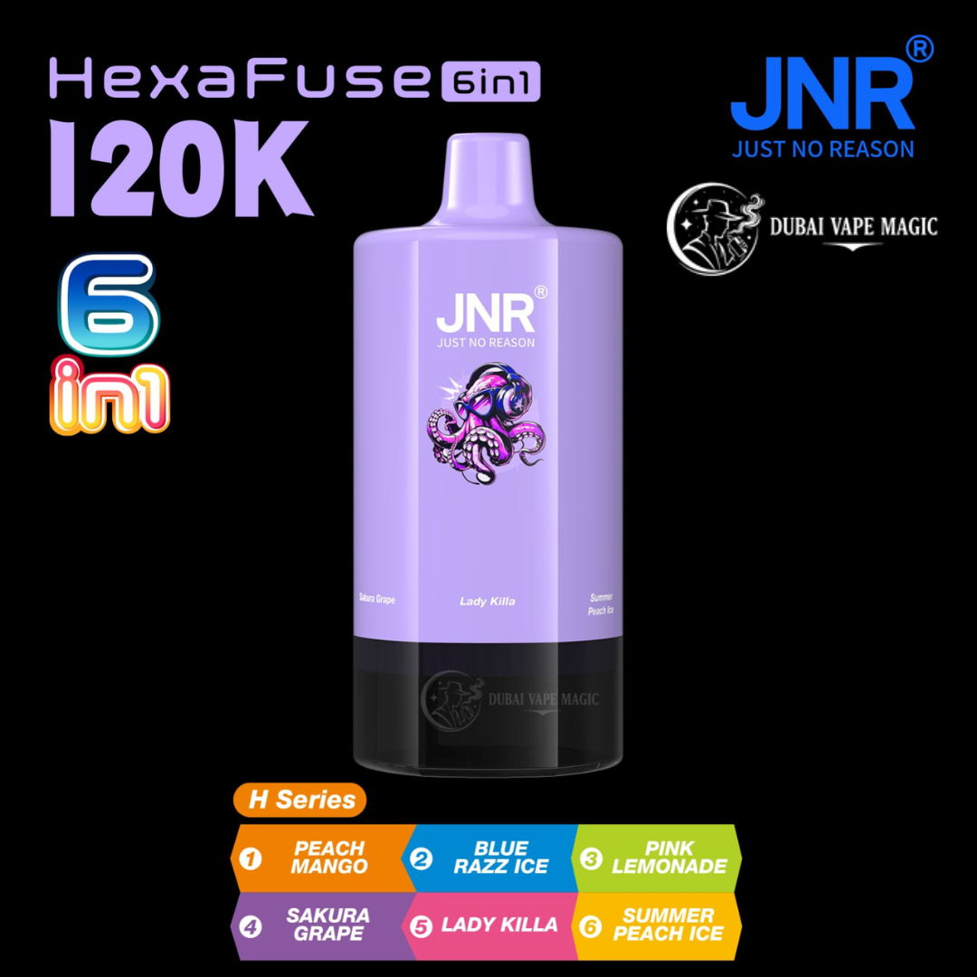 Buy JNR HexaFuse 6in1 120K Disposable Vape | Dubai Vape Magic