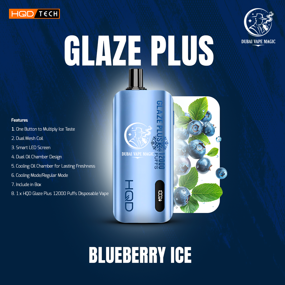 HQD Glaze 12000 Puffs Disposable | Dubai Vape Magic