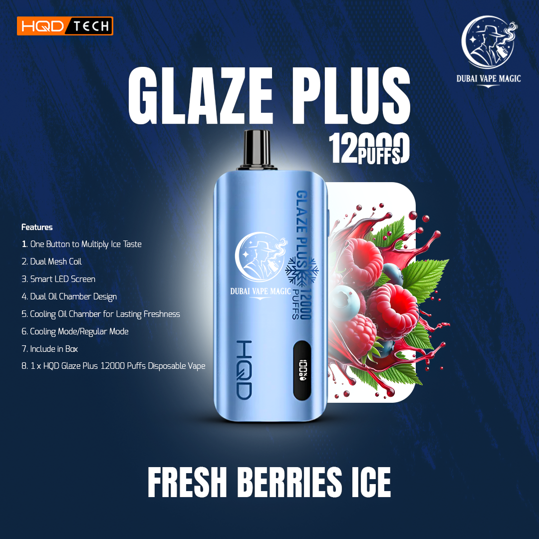 HQD Glaze 12000 Puffs Disposable | Dubai Vape Magic