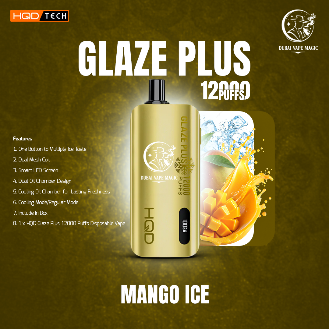 HQD Glaze 12000 Puffs Disposable | Dubai Vape Magic