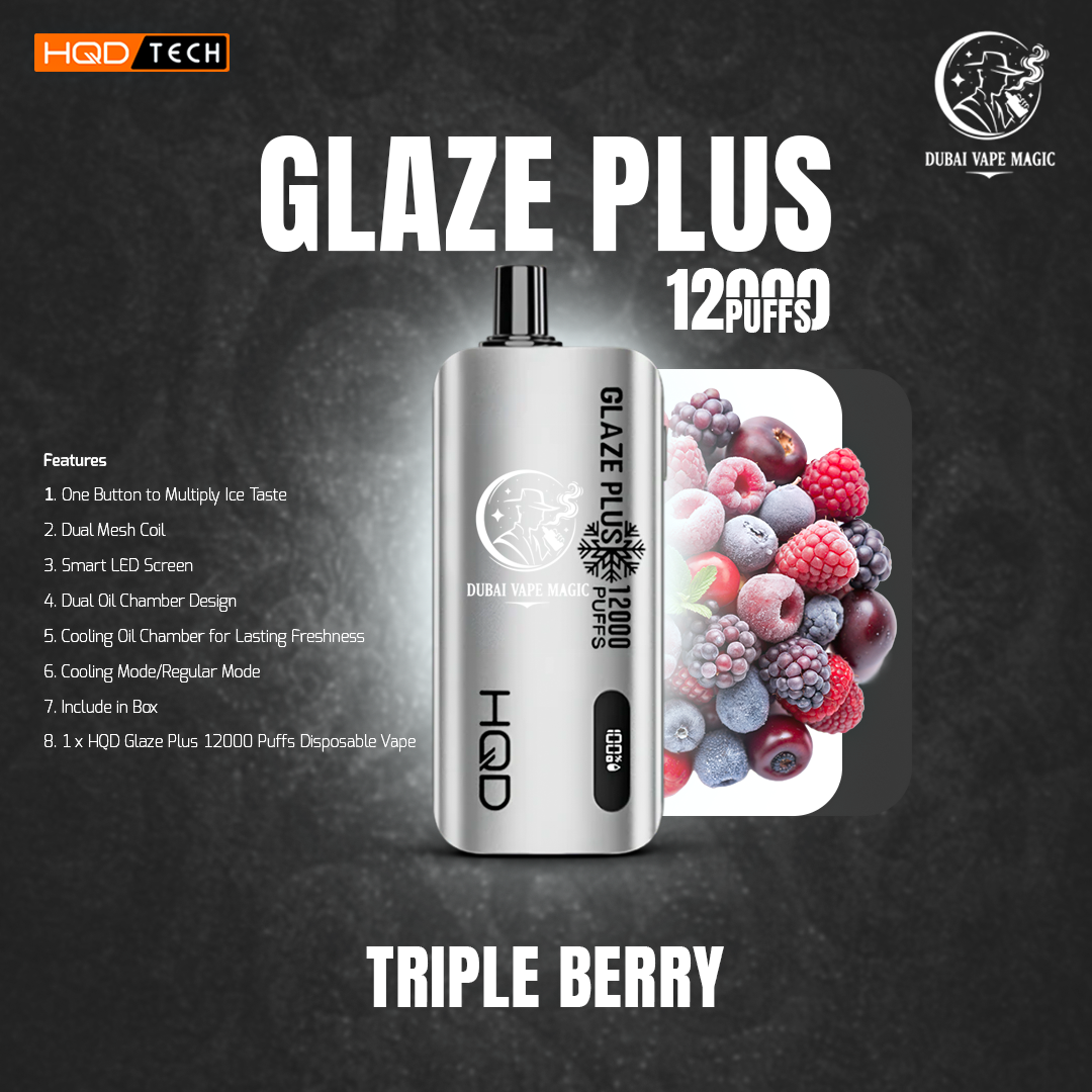 HQD Glaze 12000 Puffs Disposable | Dubai Vape Magic