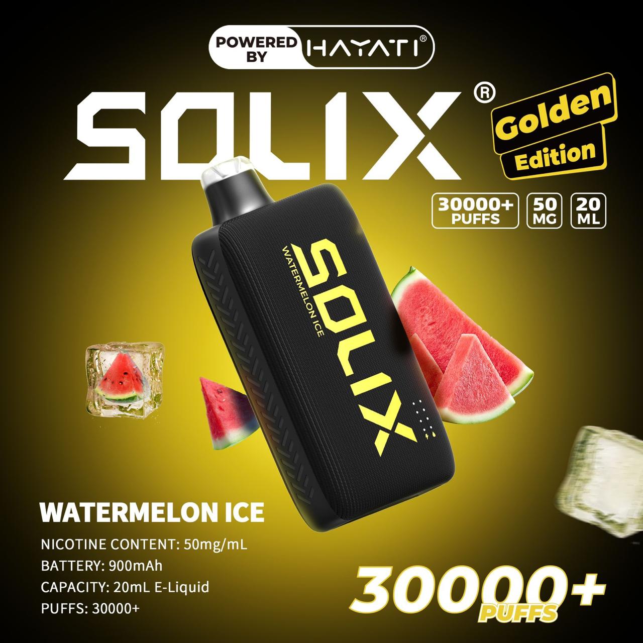 Hayati Solix 30000 Puffs Golden Edition Vape | DubaiVapeMagic