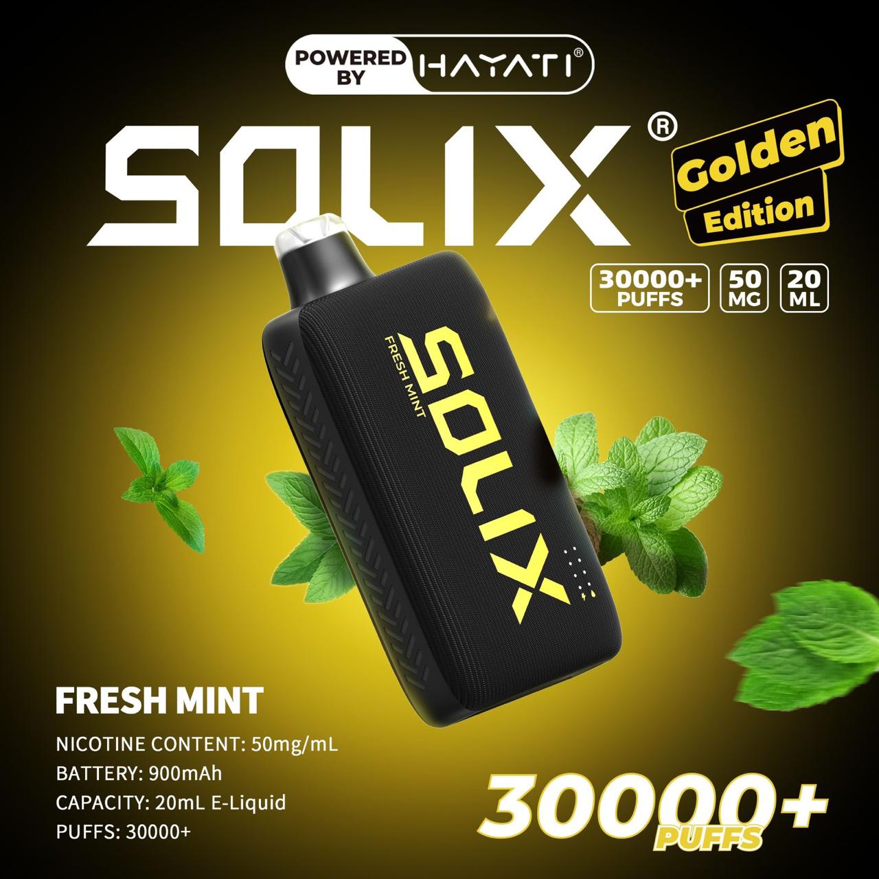Hayati Solix 30000 Puffs Golden Edition Vape | DubaiVapeMagic