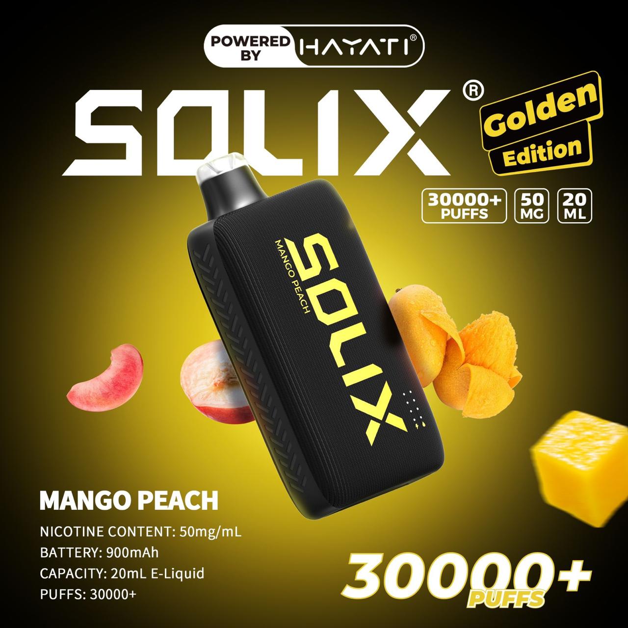 Hayati Solix 30000 Puffs Golden Edition Vape | DubaiVapeMagic
