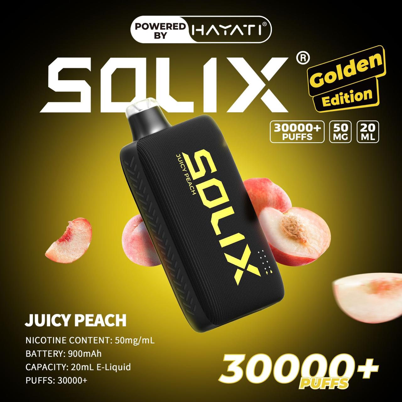 Hayati Solix 30000 Puffs Golden Edition Vape | DubaiVapeMagic