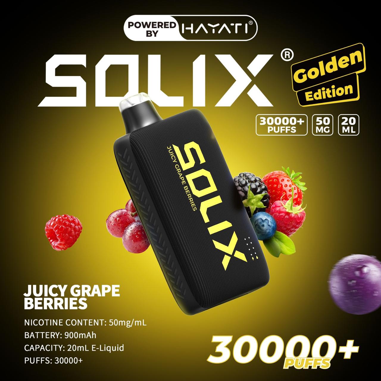 Hayati Solix 30000 Puffs Golden Edition Vape | DubaiVapeMagic