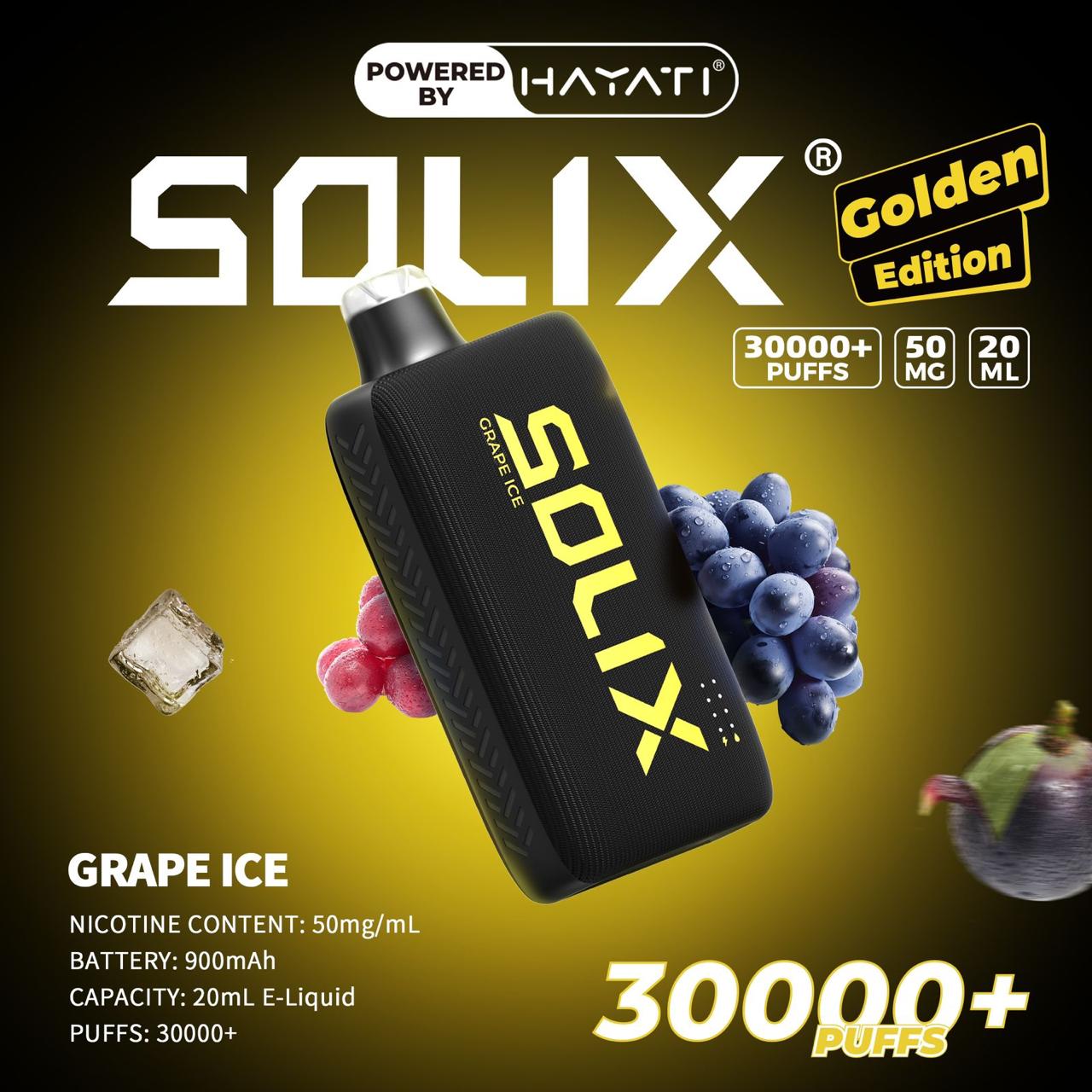 Hayati Solix 30000 Puffs Golden Edition Vape | DubaiVapeMagic