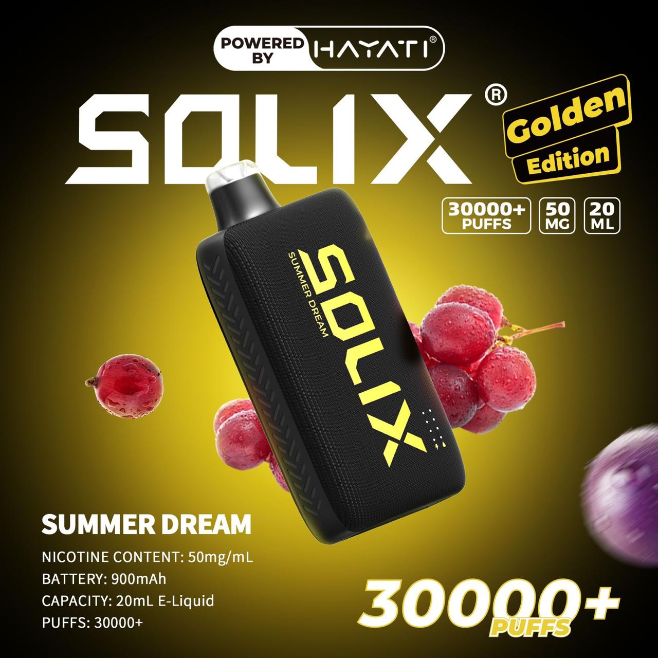 Hayati Solix 30000 Puffs Golden Edition Vape | DubaiVapeMagic