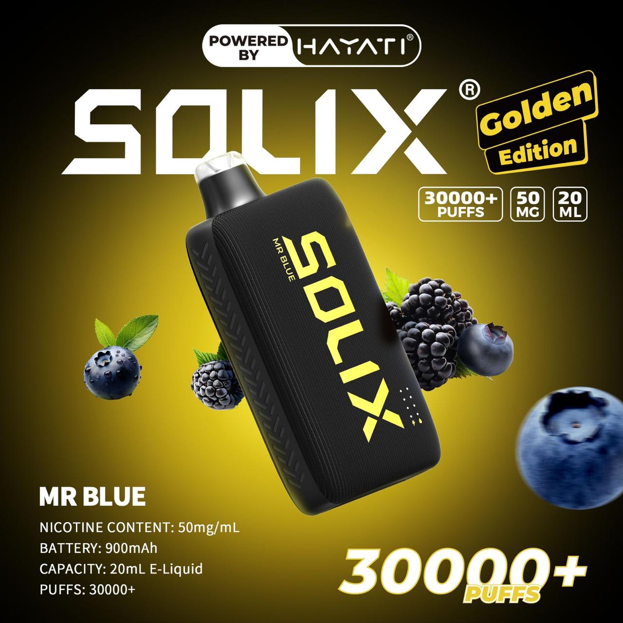 Hayati Solix 30000 Puffs Golden Edition Vape | DubaiVapeMagic