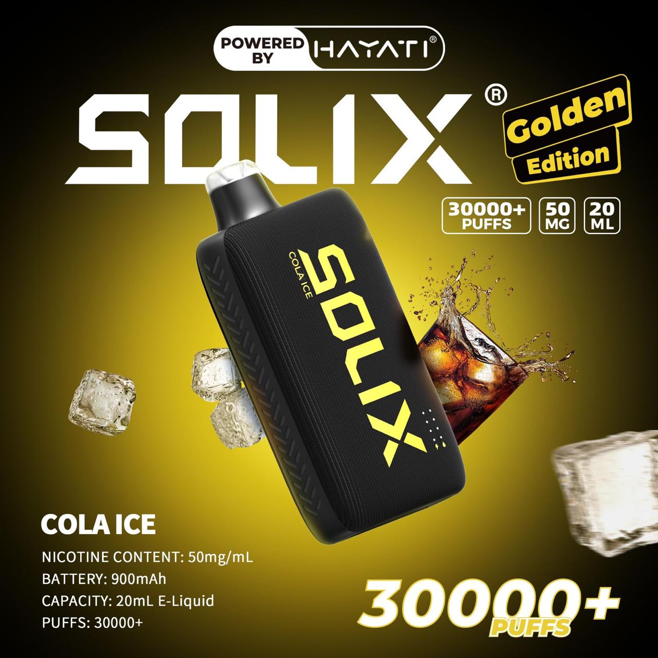 Hayati Solix 30000 Puffs Golden Edition Vape | DubaiVapeMagic