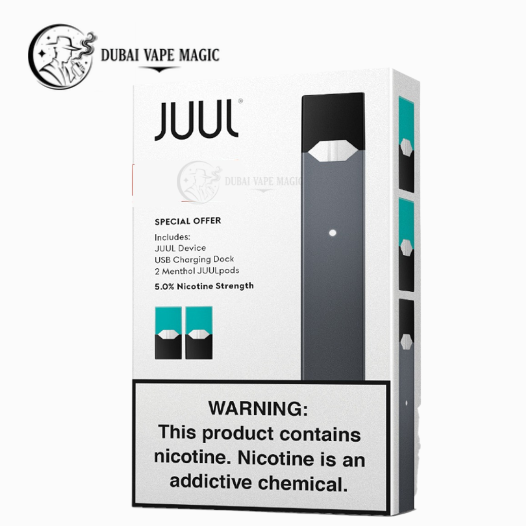 JUUL Starter Kit with 2 Menthol Pods (5%) | Dubai Vape Magic