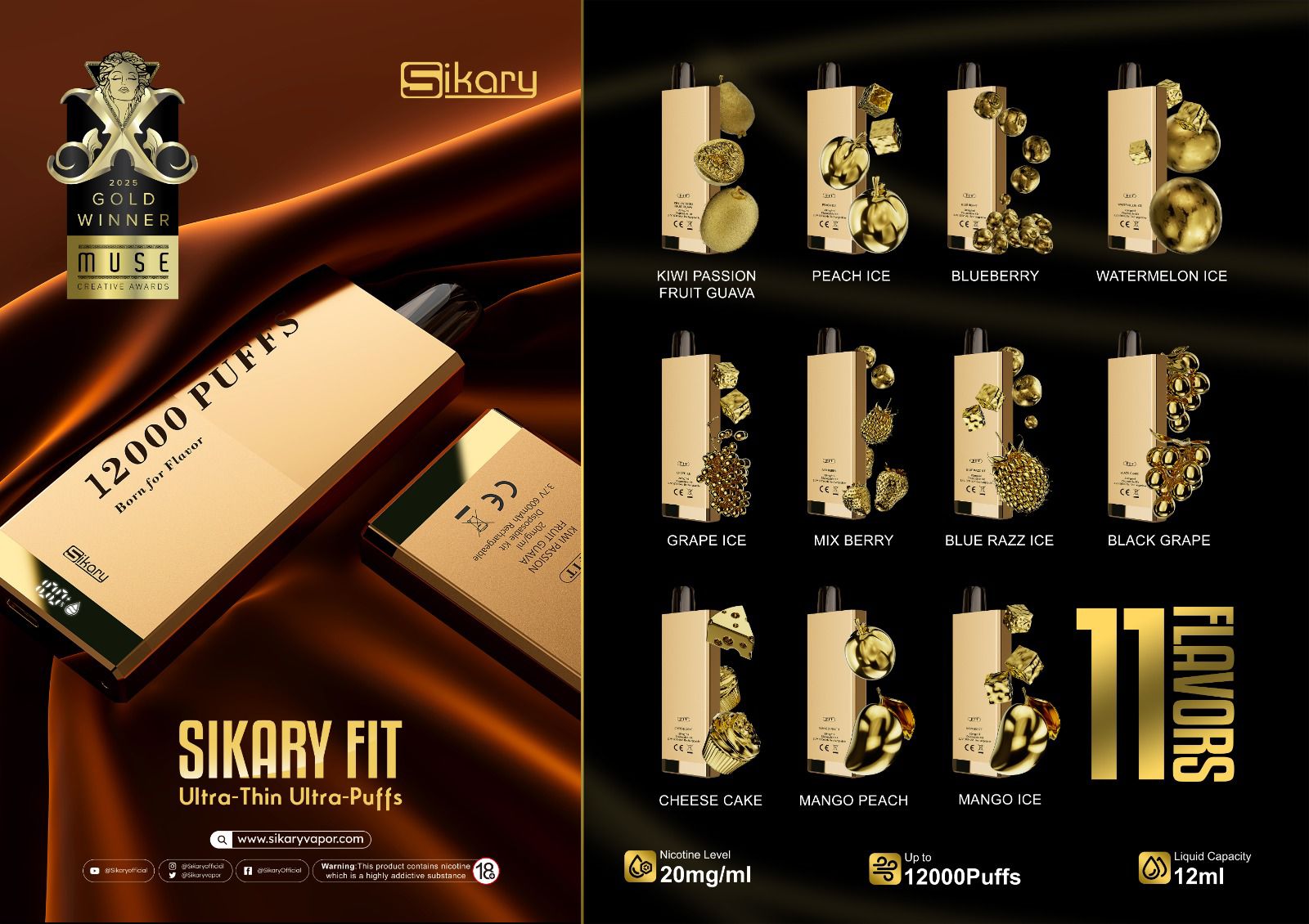 Sikary Fit 12000 Puffs Disposable Vape | Dubai Vape Magic 