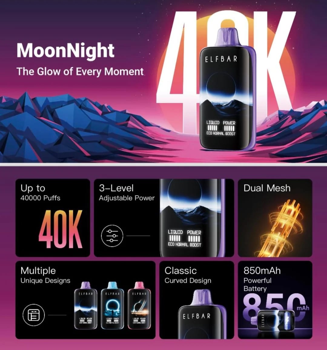 Elfbar MoonNight 40K Disposable Vape | Dubai Vape Magic