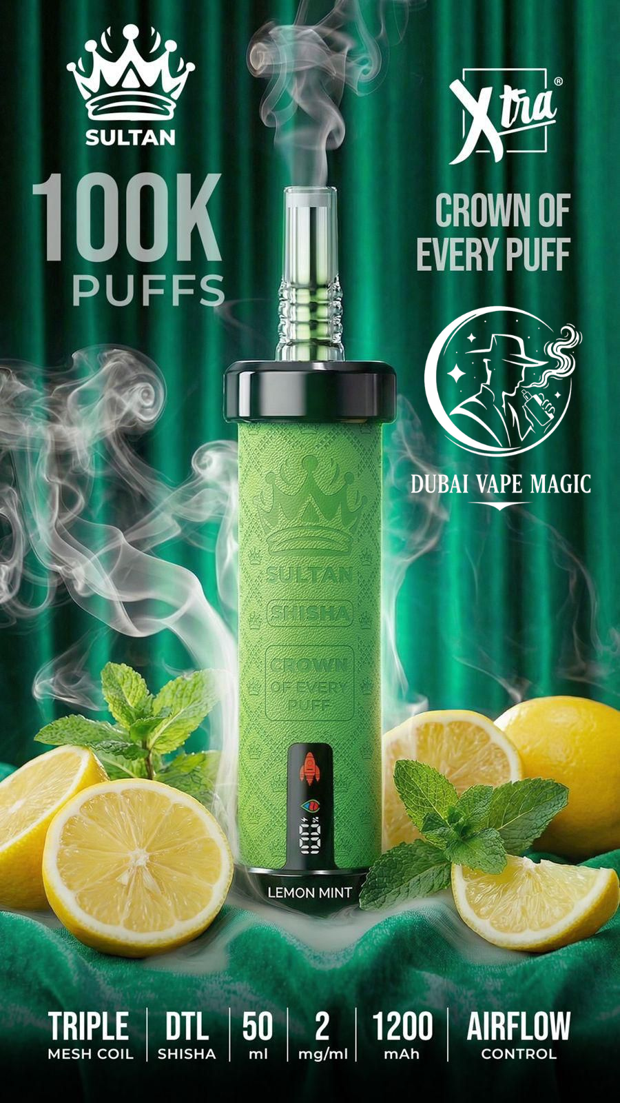 Xtra Sultan Shisha 100,000 Puffs Disposable | Vape Dubai